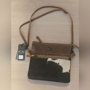 Myra Bag Brown and Black Crossbody Bag